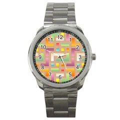 Abstract Background Colorful Sport Metal Watch