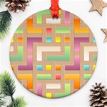 Abstract Background Colorful Round Ornament (Two Sides) Front