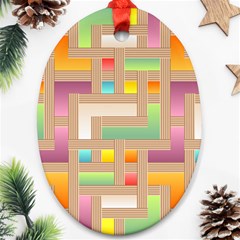 Abstract Background Colorful Oval Ornament (Two Sides)