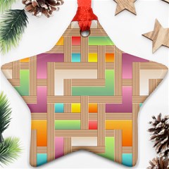 Abstract Background Colorful Star Ornament (Two Sides)