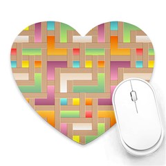 Abstract Background Colorful Heart Mousepads