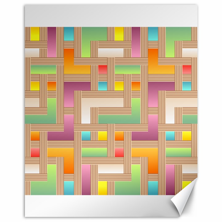 Abstract Background Colorful Canvas 11  x 14 