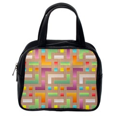 Abstract Background Colorful Classic Handbag (One Side)