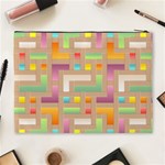 Abstract Background Colorful Cosmetic Bag (XL) Back