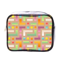 Abstract Background Colorful Mini Toiletries Bag (One Side)