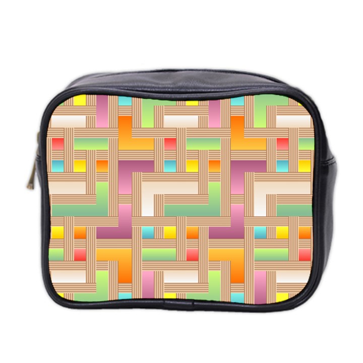 Abstract Background Colorful Mini Toiletries Bag (Two Sides)