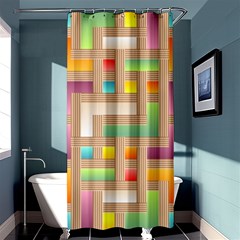 Abstract Background Colorful Shower Curtain 36  x 72  (Stall) 