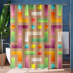 Abstract Background Colorful Shower Curtain 60  x 72  (Medium) 