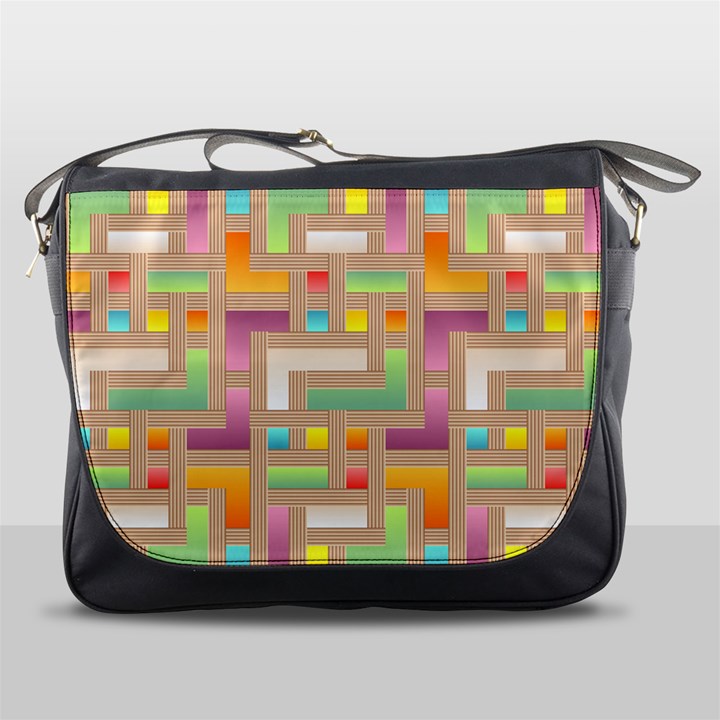 Abstract Background Colorful Messenger Bag