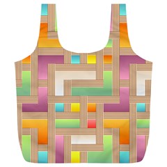 Abstract Background Colorful Full Print Recycle Bag (XL)