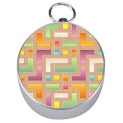 Abstract Background Colorful Silver Compasses