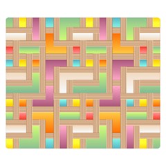 Abstract Background Colorful Double Sided Flano Blanket (Small) 