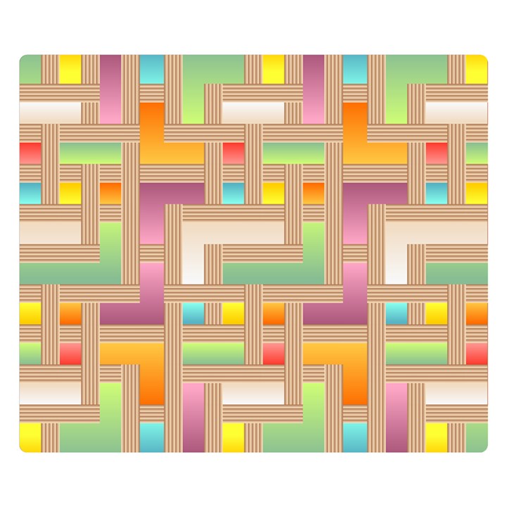 Abstract Background Colorful Double Sided Flano Blanket (Small) 