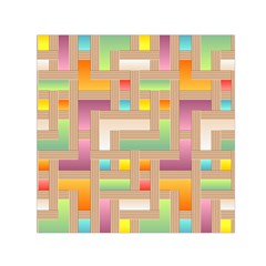 Abstract Background Colorful Small Satin Scarf (Square)