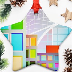 City Modern Business Skyscrapers Ornament (star) by Simbadda