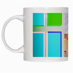 City Modern Business Skyscrapers White Mugs by Simbadda