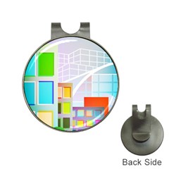 City Modern Business Skyscrapers Hat Clips With Golf Markers by Simbadda