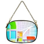 City Modern Business Skyscrapers Chain Purse (One Side) Front