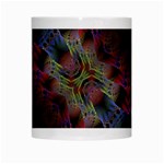 Animated Ornament Background Fractal Art White Mugs Center