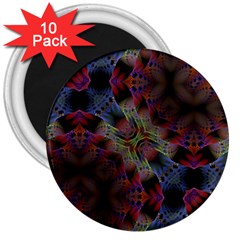 Animated Ornament Background Fractal Art 3  Magnets (10 pack) 