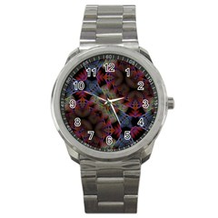 Animated Ornament Background Fractal Art Sport Metal Watch