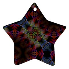 Animated Ornament Background Fractal Art Star Ornament (Two Sides)