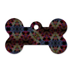 Animated Ornament Background Fractal Art Dog Tag Bone (Two Sides)