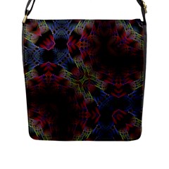 Animated Ornament Background Fractal Art Flap Closure Messenger Bag (L)