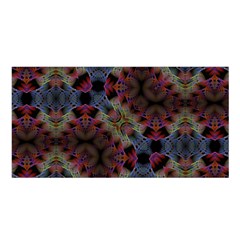 Animated Ornament Background Fractal Art Satin Shawl