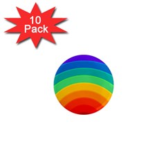 Rainbow Background Colorful 1  Mini Magnet (10 Pack)  by Simbadda