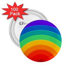 Rainbow Background Colorful 2 25  Buttons (100 Pack)  by Simbadda