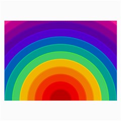 Rainbow Background Colorful Large Glasses Cloth (2 Sides) by Simbadda