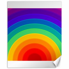 Rainbow Background Colorful Canvas 11  X 14  by Simbadda