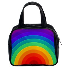 Rainbow Background Colorful Classic Handbag (two Sides) by Simbadda