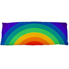 Rainbow Background Colorful Body Pillow Case Dakimakura (two Sides) by Simbadda