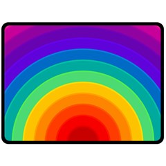 Rainbow Background Colorful Double Sided Fleece Blanket (large)  by Simbadda