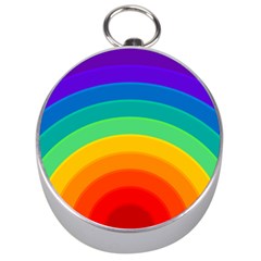 Rainbow Background Colorful Silver Compasses by Simbadda