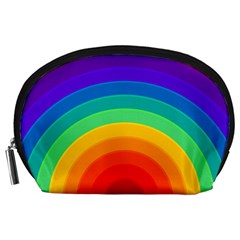 Rainbow Background Colorful Accessory Pouch (large)