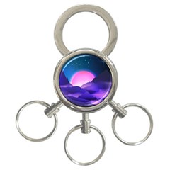 Mountain Sunrise Mountains Sunrise 3-ring Key Chain by Simbadda