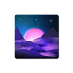 Mountain Sunrise Mountains Sunrise Square Magnet Front