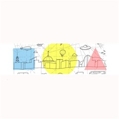 Urban City Skyline Sketch Large Bar Mats by Simbadda