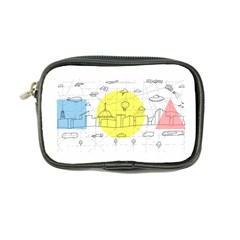 Urban City Skyline Sketch Coin Purse by Simbadda