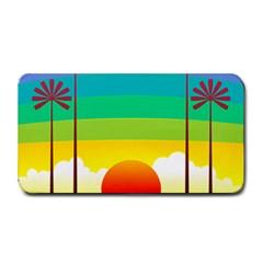 Seaside Sunrise Colorful Ocean Sea Medium Bar Mats by Simbadda