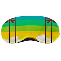 Seaside Sunrise Colorful Ocean Sea Sleeping Mask by Simbadda