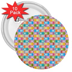 Seamless Pattern Background Abstract 3  Buttons (10 Pack)  by Simbadda