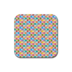 Seamless Pattern Background Abstract Rubber Coaster (square)  by Simbadda