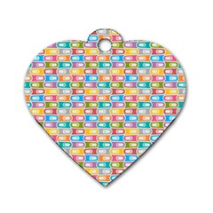 Seamless Pattern Background Abstract Dog Tag Heart (one Side) by Simbadda