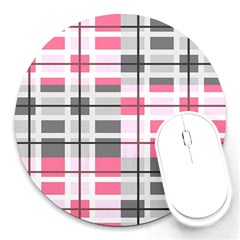 Fabric Textile Nursery Pale Baby Round Mousepads by Simbadda