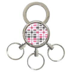 Fabric Textile Nursery Pale Baby 3-ring Key Chain by Simbadda