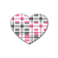 Fabric Textile Nursery Pale Baby Heart Coaster (4 Pack)  by Simbadda